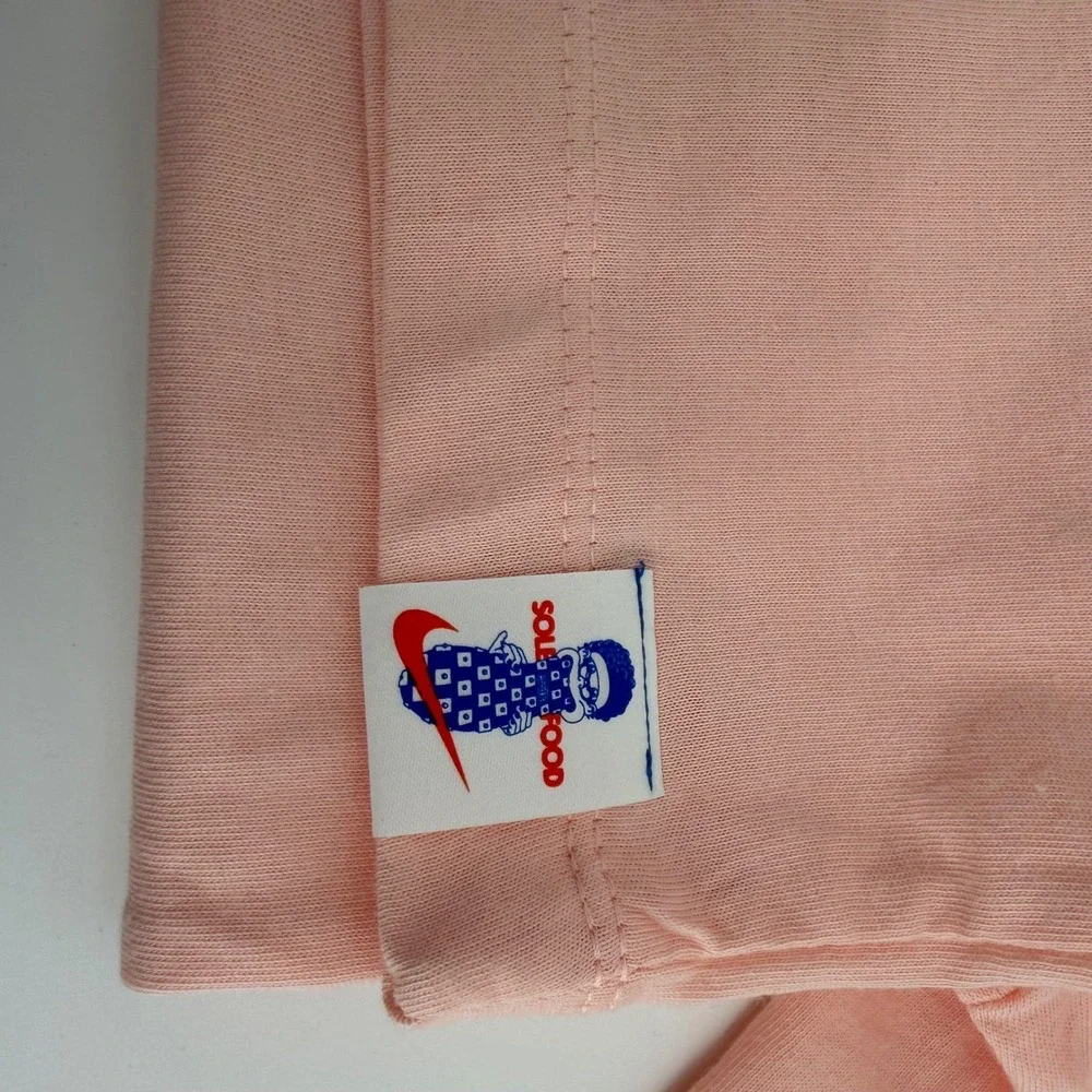 Nike Tee Graphic T Shirt Pink Bubble Drink Sneakers Snacks Size L NWT